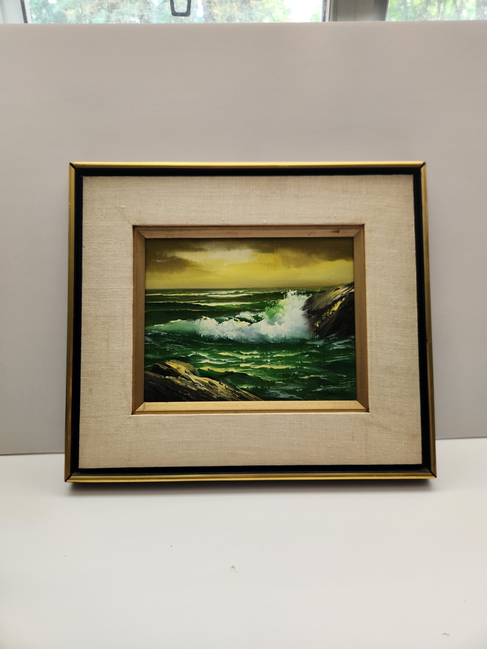 Original Sea Landscape Painting Vintage Antique Cool Gift Idea Accessories